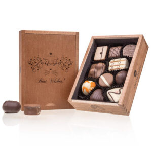 Chocolissimo - Elegance Best wishes - Pralinky v dřevěné krabičce 125 g