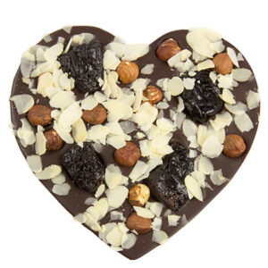 Chocolissimo - Hořká čokoláda ve tvaru srdce se švestkami 200 g