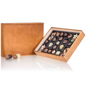 Chocolissimo - Sada čokoládových pralinek v elegantní dřevěné skřínce 340 g