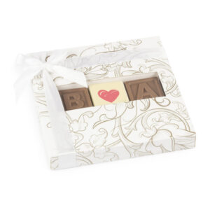 Chocolissimo - Svatební čokoládky s iniciály novomanželů a s potiskem 28 g