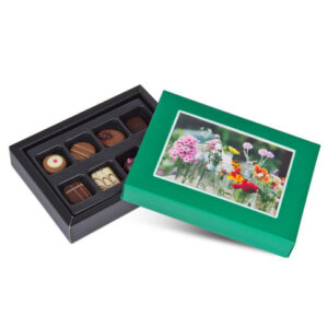 Chocolissimo - Tmavě zelená bonboniéra s Vaší fotografií - mini 100 g
