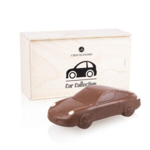 Chocolissimo - Čokoládová figurka Porsche 911 v dřevěné krabičce 125 g