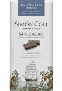 Simón Coll hořká čokoláda BEZ CUKRU 85g