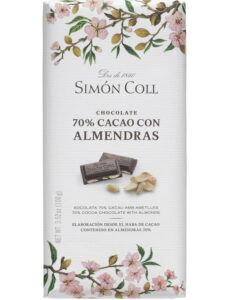 Simón Coll tmavá čokoláda 70% cocoa s mandlemi 100g