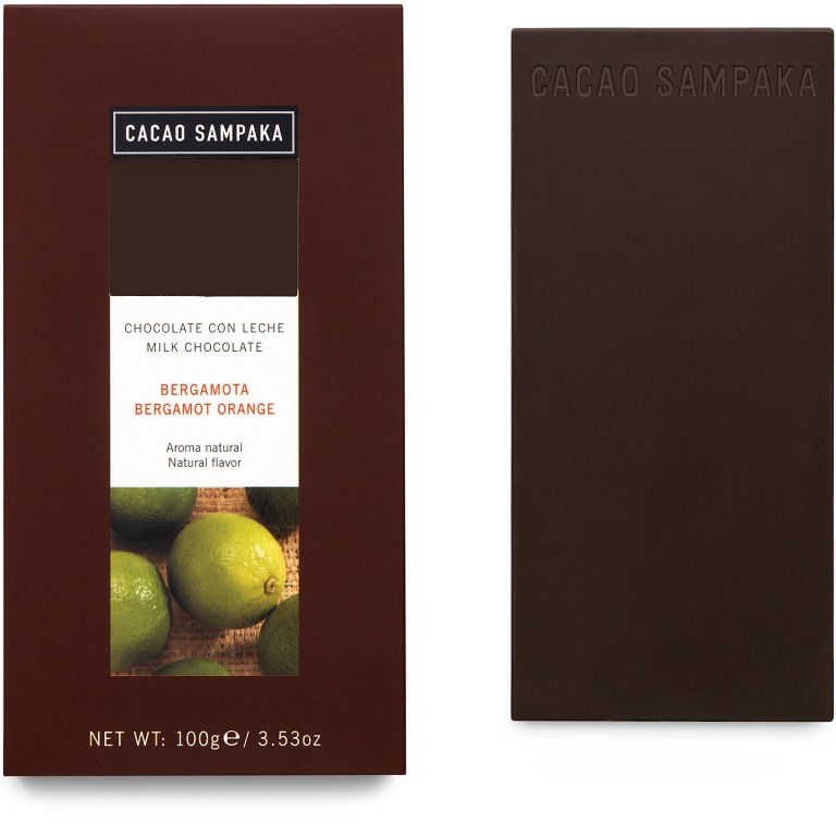 Cacao Sampaka mléčná čokoláda s bergamotem 50% 100g