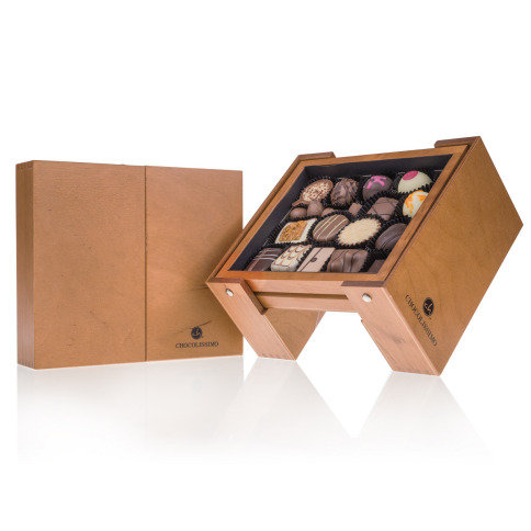 Chocolissimo - ChocoBar - Pralinky v elegantní dřevěné krabičce 185 g