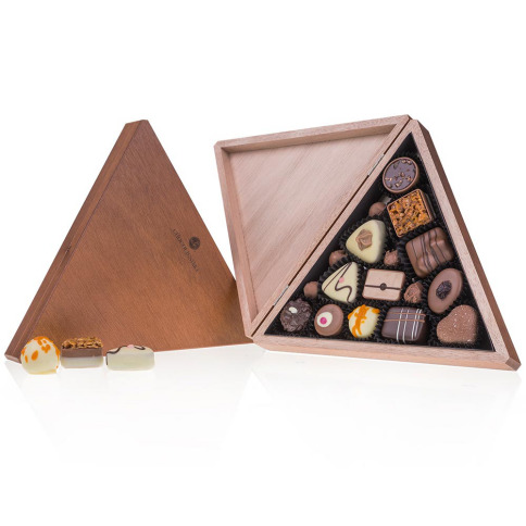 Chocolissimo - ChocoTriangle - Pralinky v elegantní dřevěné krabičce 150 g