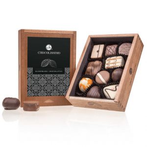 Chocolissimo - Elegance - Pralinky v dřevěn&eacute; krabičce 125 g