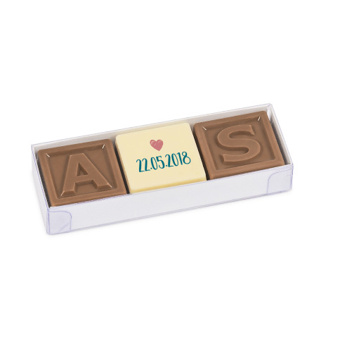 Chocolissimo - Svatební mini čokoládky pro hosty 28 g