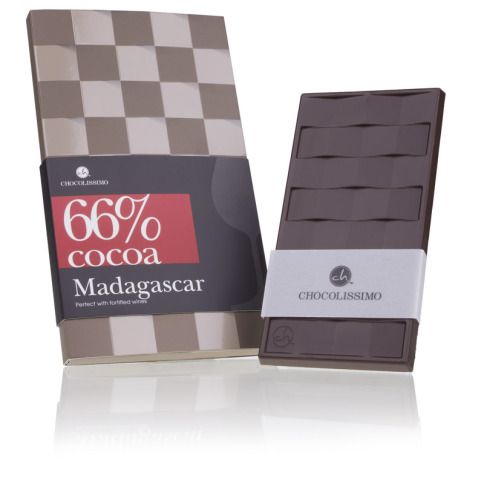 Chocolissimo - Tabulka hořké čokolády z Madagaskaru - 66% kakaa 80 g