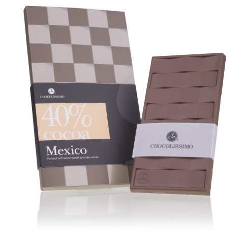 Chocolissimo - Tabulka mléčné čokolády z Mexika - 40% kakaa 80 g