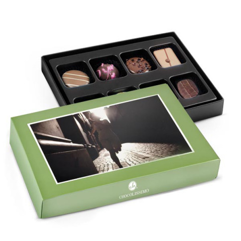 Chocolissimo - Zelená bonboniérka s Vaší fotografií - mini 100 g