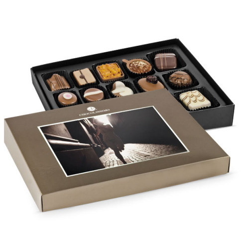 Chocolissimo - Zlatá bonboniéra s Vaší fotografii - střední 180 g