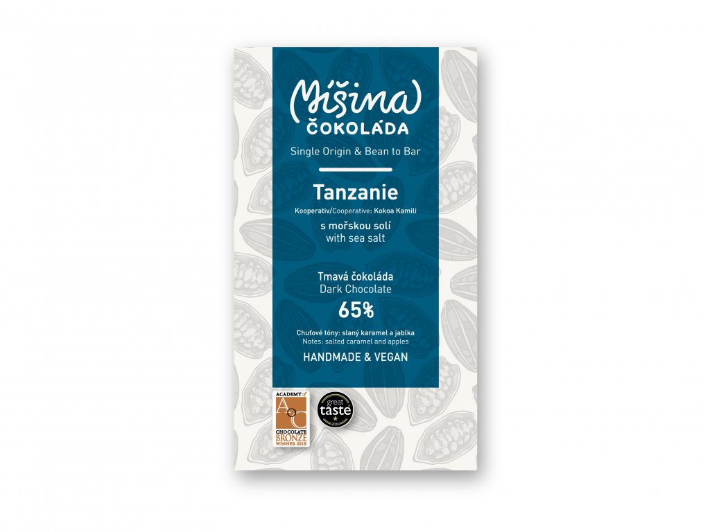 Míšina čokoláda 65% Tanzanie s mořskou solí 50g