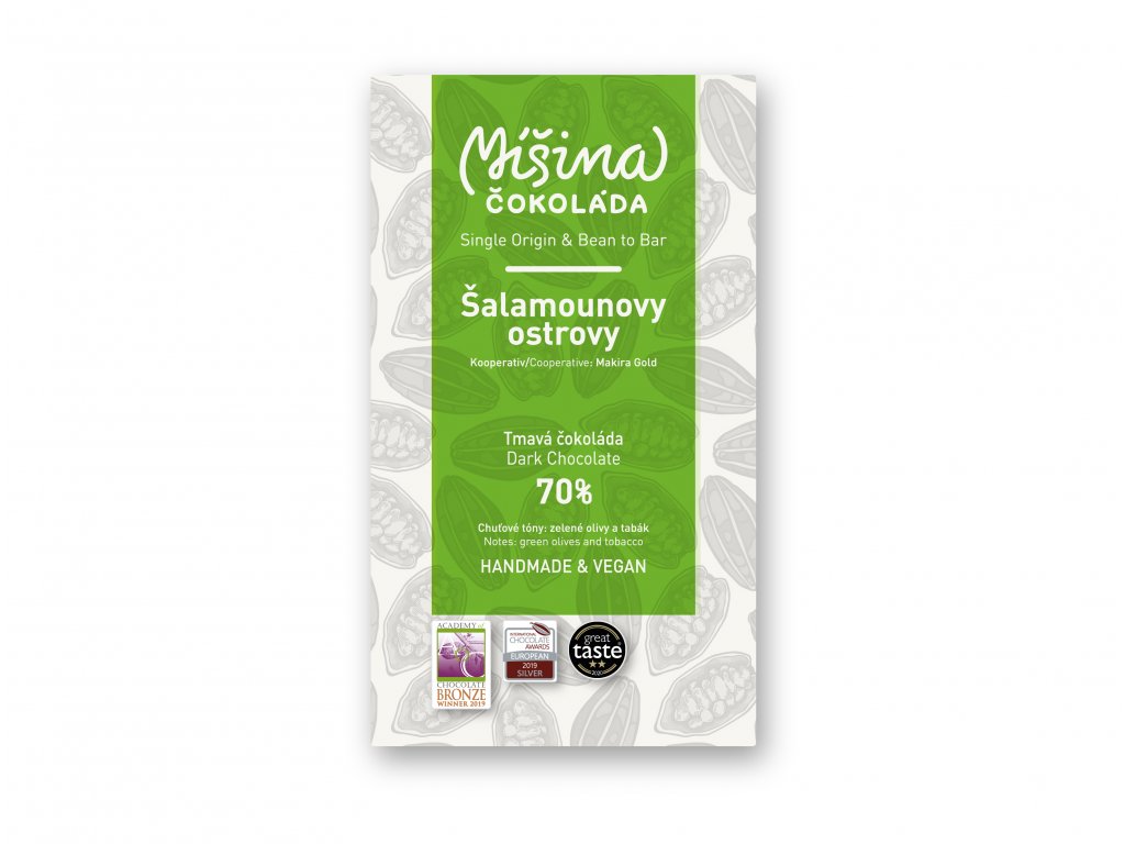 Míšina čokoláda 70% Šalamounovy ostrovy 50g