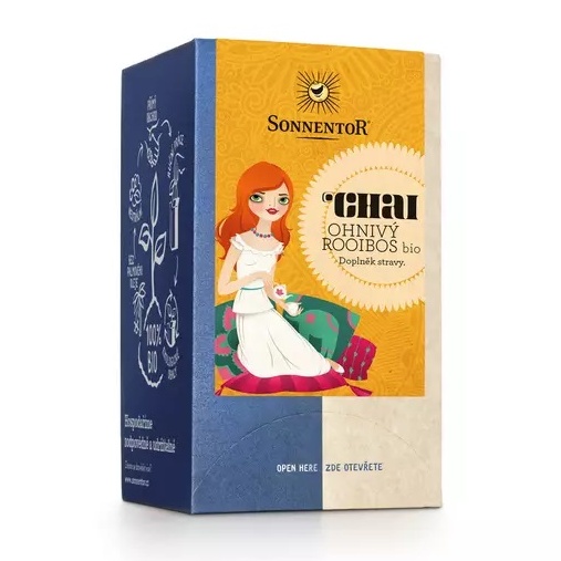 Sonnentor čaj Chai Ohnivý Rooibos 36g