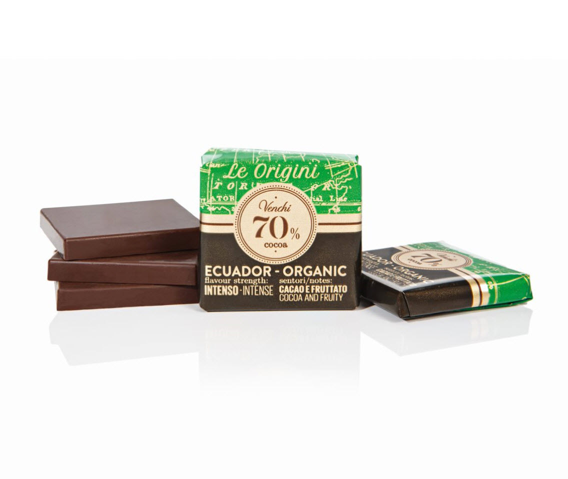 Venchi čtvereček GrandBlend BIO 70 % cocoa Ecuador 1 ks