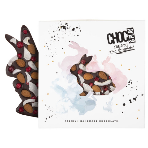 Chocolissimo - Čokoládový zajíc z dezertní čokolády s mandlemi 100 g