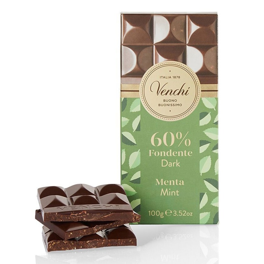 Venchi tmavá čokoláda s mátou 100g