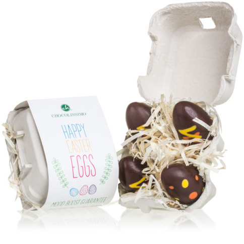 Chocolissimo - 4 velikonoční kraslice z čokolády v pouzdře na vajíčka 70 g