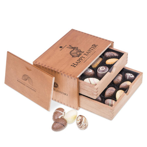 Chocolissimo - Dřevěná velikonoční bonboniérka Chocolaterie 250 g