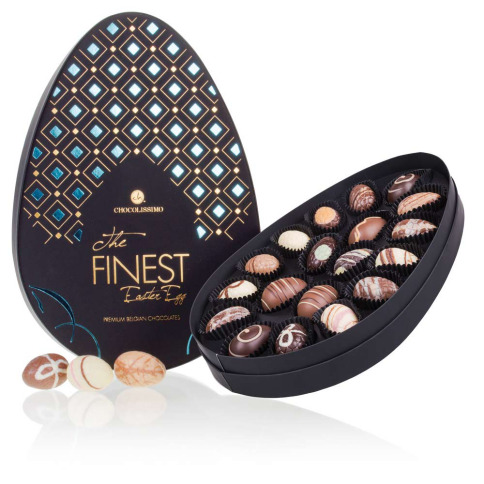 Chocolissimo - Luxusní velikonoční pralinky v černo-modré krabičce 240 g