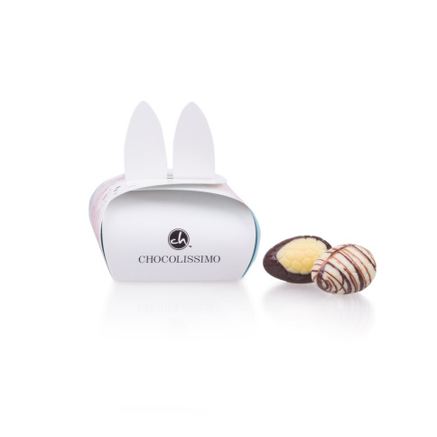 Chocolissimo - Čokoládové vajíčka mini v králičí krabičce 60 g