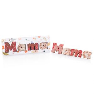 Chocolissimo - Čokol&aacute;dov&yacute; n&aacute;pis "Mama" v  květinov&eacute; krabičce 80 g