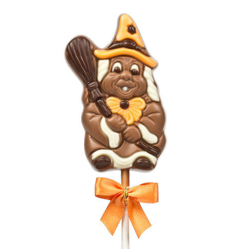 Chocolissimo - Čokoládové lízátko ve tvaru čarodějnice na Halloween 35 g