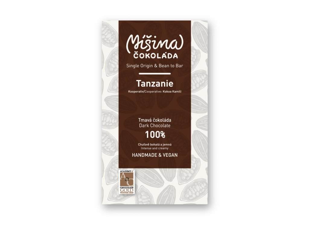 Míšina čokoláda 100% Tanzanie 50g