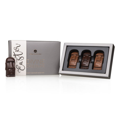 Chocolissimo - Sochy Moai z čokolády 85 g