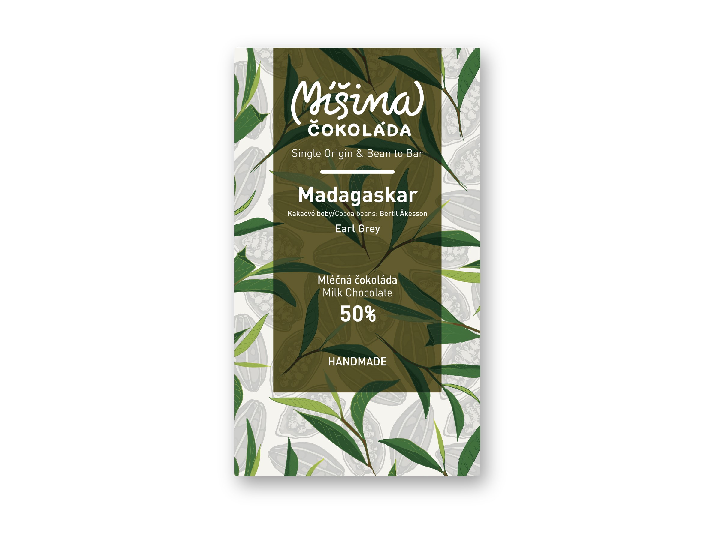 Míšina čokoláda Mléčná 50% Madagaskar Earl Grey 50g