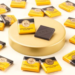 Venchi čtvereček 80% extra hořk&aacute; směs Granblend zraj&iacute;c&iacute; v rumov&yacute;ch sudech 1 ks