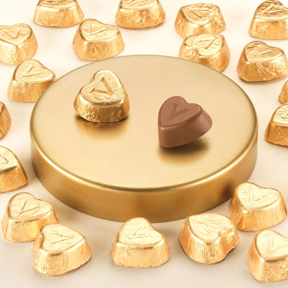 Venchi mléčné srdíčko zlaté 1ks