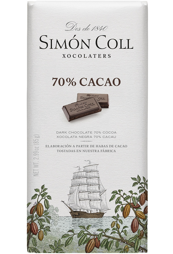 Simón Coll tmavá čokoláda 50% cocoa 85g