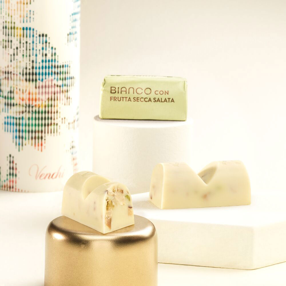 Venchi cihlička z bílé čokolády se slanými pistáciemi 1ks